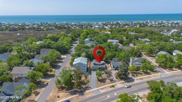 2005 E Oak Island Dr, Oak Island, NC 28465 - drone / aerial view with a residential view and a water view
