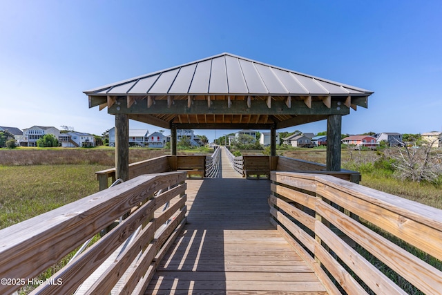 2005 E Oak Island Dr, Oak Island, NC 28465 - dock area with a gazebo