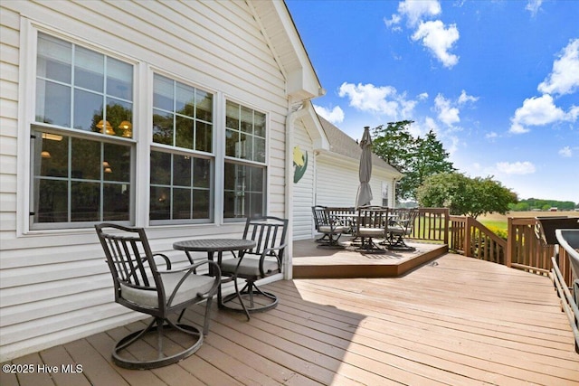 1171 Airport Rd, Pikeville, NC 27863 - deck featuring outdoor dining space