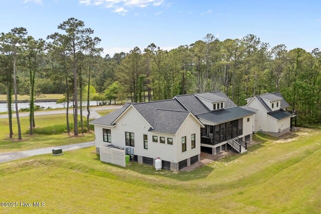 628 E Harborside Rd, Oriental, NC 28571 - view from above of property with a large body of water