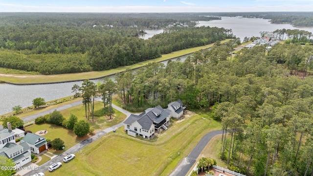 628 E Harborside Rd, Oriental, NC 28571 - bird's eye view with a water view and a view of trees