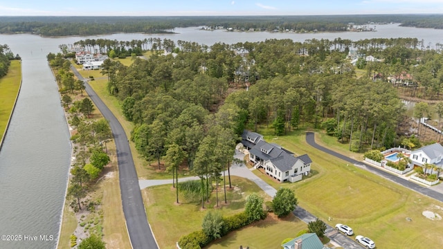 628 E Harborside Rd, Oriental, NC 28571 - drone / aerial view featuring a water view