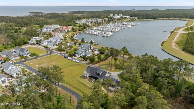 628 E Harborside Rd, Oriental, NC 28571 - birds eye view of property featuring a water view
