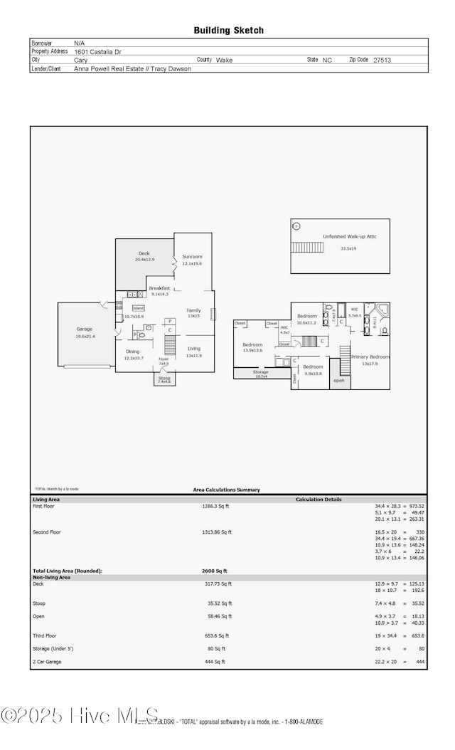 1601 Castalia Dr, Cary, NC 27513 - property floor plan