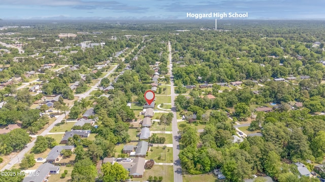 aerial view featuring a view of trees