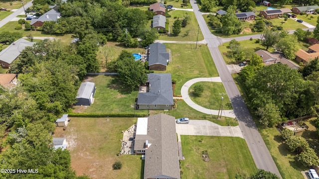 bird's eye view with a residential view