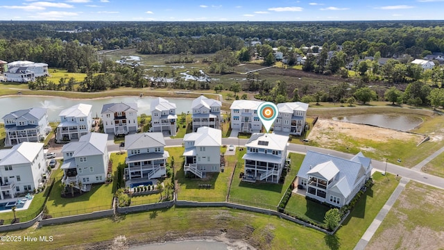 729 Waterstone Dr, Wilmington, NC 28411 - aerial perspective of suburban area with a large body of water
