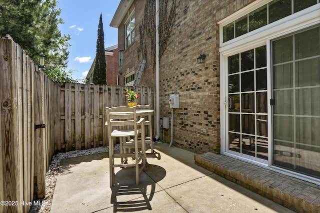 view of patio / terrace with a fenced backyard