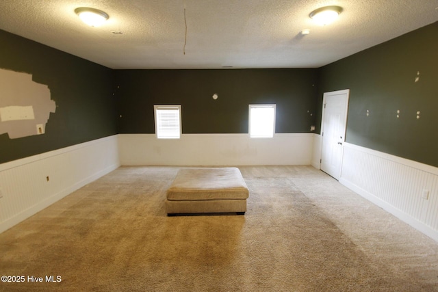 205 S Creek Dr, Jacksonville, NC 28540 - unfurnished room featuring wainscoting, carpet floors, and a textured ceiling