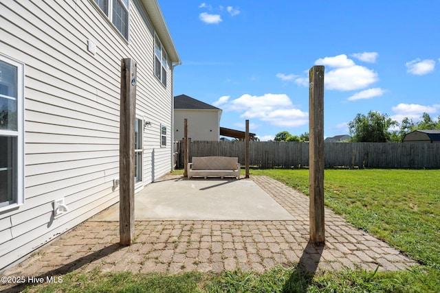 view of patio / terrace featuring a fenced backyard