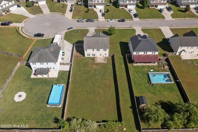 drone / aerial view featuring a residential view
