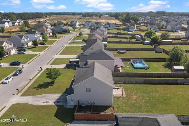 drone / aerial view featuring a residential view
