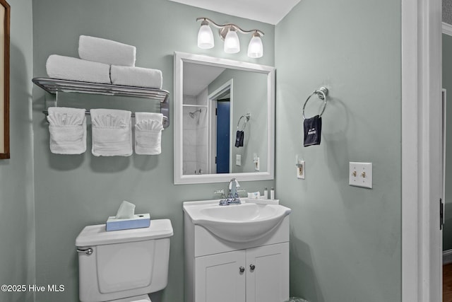 602 W Fort Macon Rd Unit 135, Atlantic Beach, NC 28512 - bathroom with vanity, curtained shower, and toilet