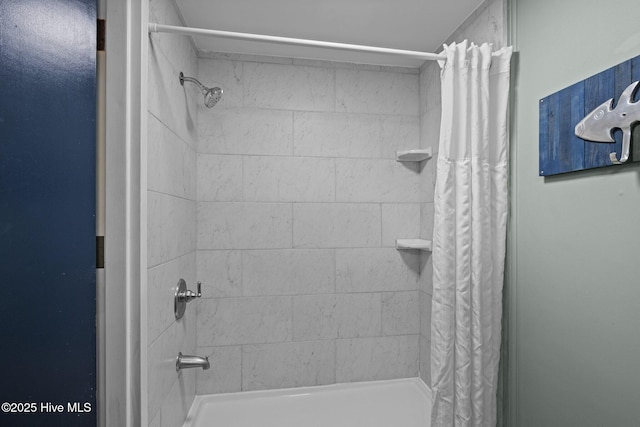 602 W Fort Macon Rd Unit 135, Atlantic Beach, NC 28512 - bathroom with a shower with shower curtain