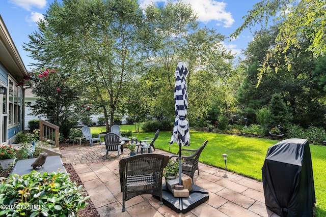 view of patio / terrace featuring grilling area