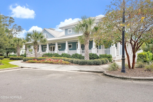 view of front of property with a porch