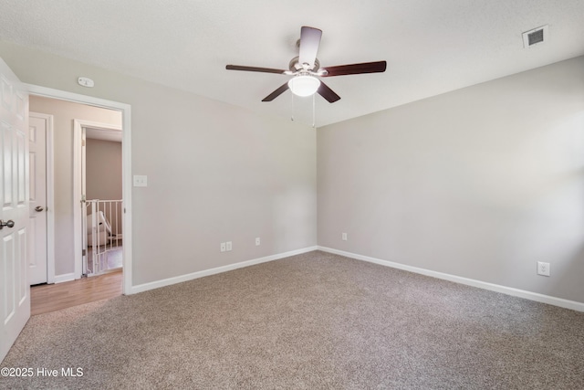 2686 Idlebrook Cir, Midway Park, NC 28544 - carpeted spare room featuring ceiling fan, baseboards, and a smoke detector
