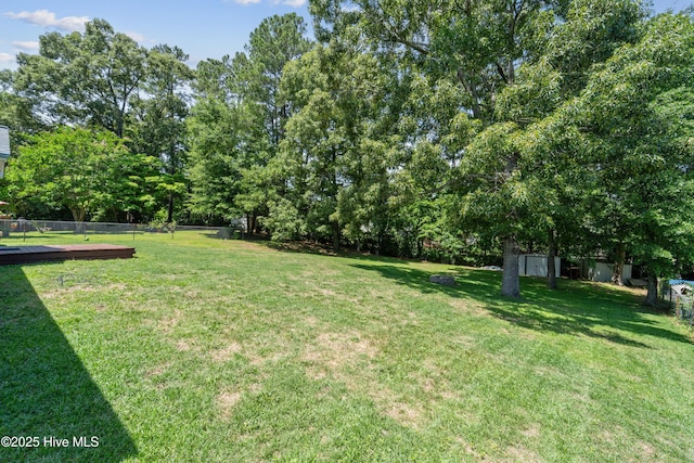 2686 Idlebrook Cir, Midway Park, NC 28544 - view of yard with a wooden deck