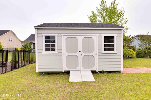 5225 National Garden Trl, Winnabow, NC 28479 - view of shed featuring fence