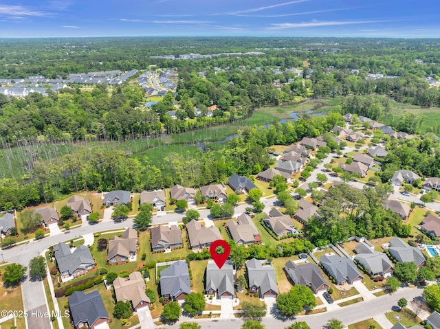 aerial view featuring a residential view