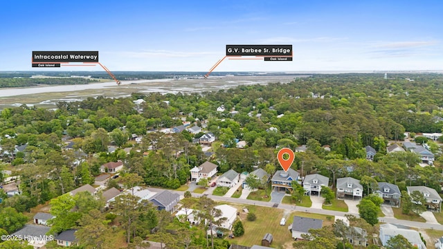 226 NE 64th St, Oak Island, NC 28465 - view of property location featuring nearby suburban area and a nearby body of water