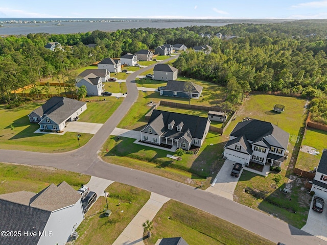 aerial view featuring a residential view