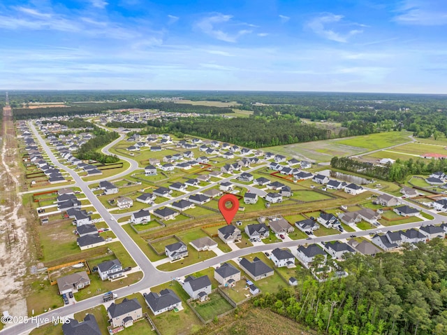 drone / aerial view featuring a residential view