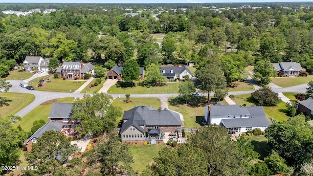 aerial view featuring a residential view