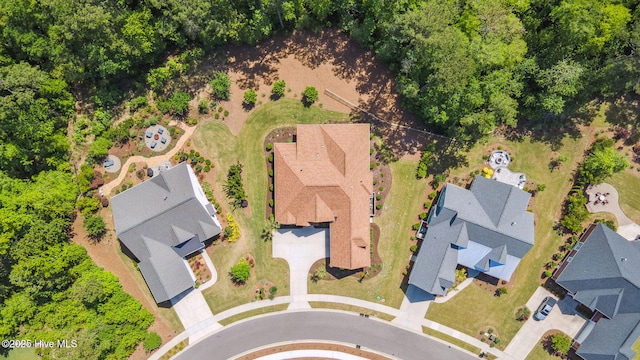 bird's eye view with a residential view