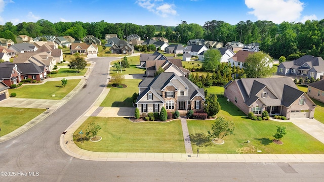 bird's eye view featuring a residential view