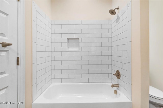 full bath with  shower combination and toilet