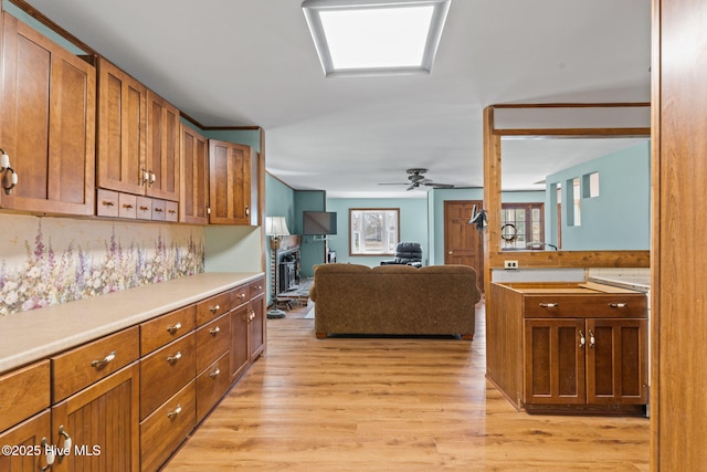 interior space featuring light wood-style floors