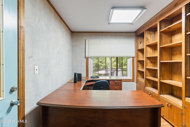 office featuring crown molding