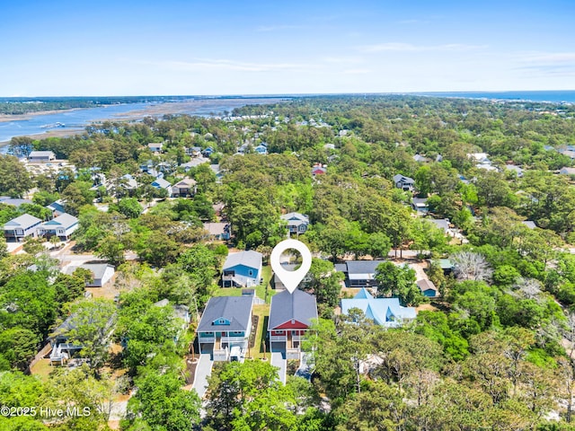 drone / aerial view with a residential view
