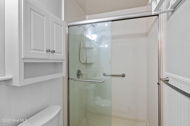 107 Palmetta Dr, Newport, NC 28570 - bathroom featuring toilet and a shower stall