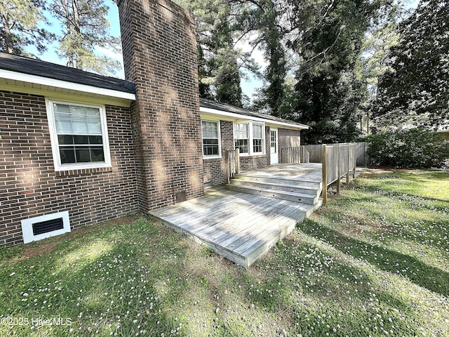 exterior space featuring a deck