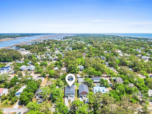 322 NE 50th St, Oak Island, NC 28465 - drone / aerial view with a water view and a residential view