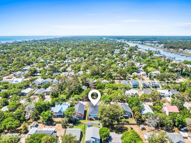 322 NE 50th St, Oak Island, NC 28465 - drone / aerial view with a residential view and a water view