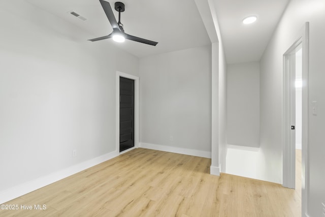 149 Pelican Pointe Dr, Elizabeth City, NC 27909 - unfurnished bedroom featuring ceiling fan, baseboards, visible vents, and wood finished floors