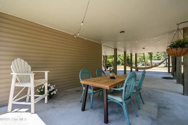 view of patio / terrace featuring outdoor dining space