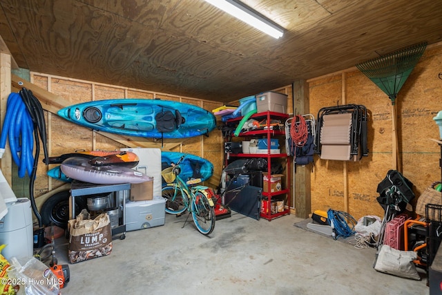 view of storage area