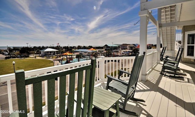 view of wooden terrace