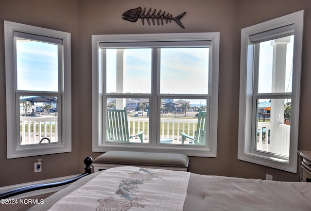bedroom featuring multiple windows