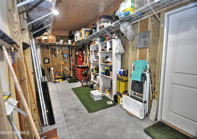 view of storage area