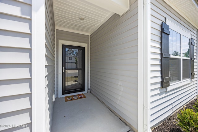 view of exterior entry