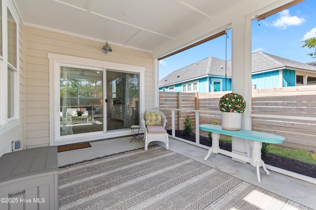 view of sunroom