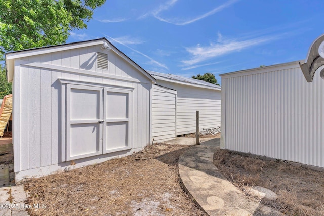 view of shed