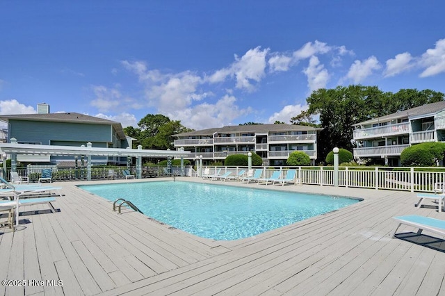 109 Teakwood Dr Unit 802, Carolina Beach, NC 28428 - community pool with a deck