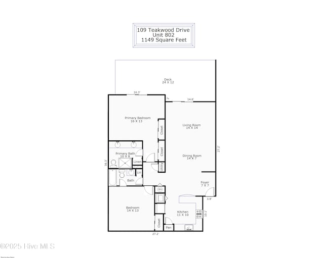 109 Teakwood Dr Unit 802, Carolina Beach, NC 28428 - view of home floor plan