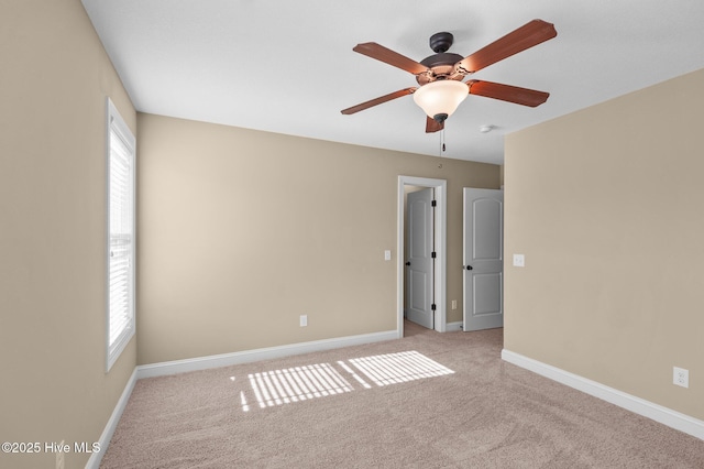 2202 Sweet Bay Dr Unit B, Greenville, NC 27834 - unfurnished room with light colored carpet, ceiling fan, and baseboards